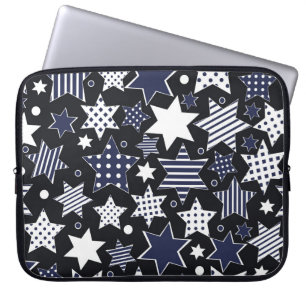 Naadloze patroonachtergrond met gestileerde starsp laptop sleeve