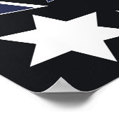 Naadloze patroonachtergrond met gestileerde starsp poster (Hoek)