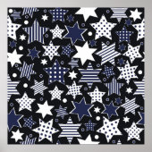 Naadloze patroonachtergrond met gestileerde starsp poster (Voorkant)