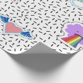 Naadloze patroonachtergrond met patchstatus cartoo cadeaupapier (Hoek)