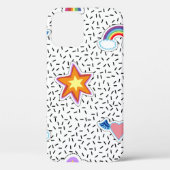 Naadloze patroonachtergrond met patchstatus cartoo Case-Mate iPhone case (Achterkant)