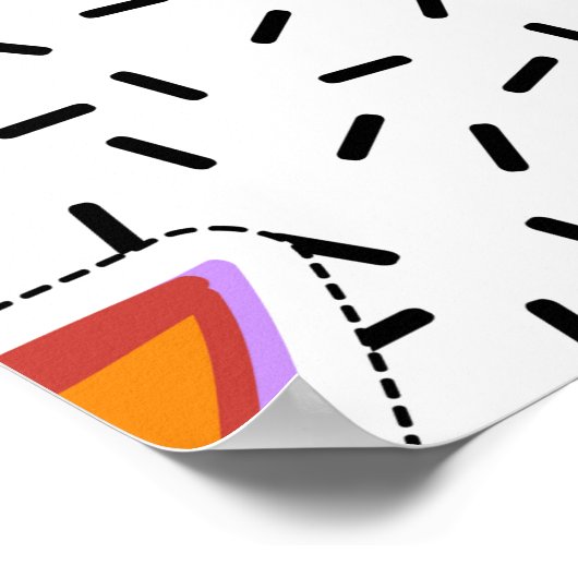 Naadloze patroonachtergrond met patchstatus cartoo poster (Hoek)