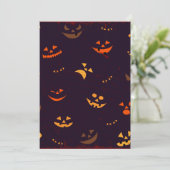 Naadloze patroonachtergrond van pompoen in het gez feestdagenkaart (Staand voorkant)