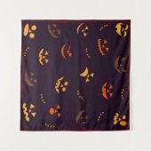 Naadloze patroonachtergrond van pompoen in het gez wandkleed (Voorkant (horizontaal))