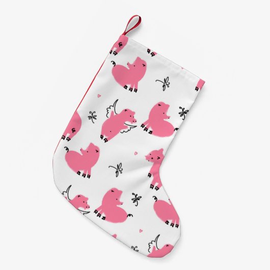 Naadloze patroonbiggen vliegen kleine kerstsok (Voorkant (Hangend))