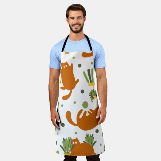 Naadloze patrooncutat schort (Gedragen)