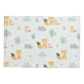 Naadloze patrooncute fox kussensloop (Achterkant)