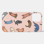 Naadloze patroondoodle katten, illustratie Case-Mate iPhone case (Achterkant (horizontaal))