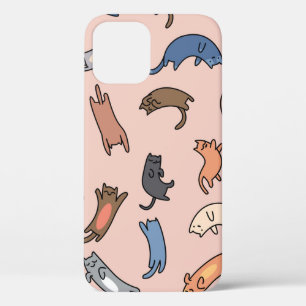 Naadloze patroondoodle katten, illustratie Case-Mate iPhone case