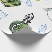 Naadloze patroonfles en waterverf tekst cadeaupapier (Hoek)