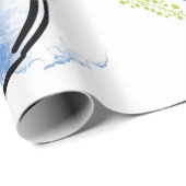 Naadloze patroonfles en waterverf tekst cadeaupapier (Rol Hoek)