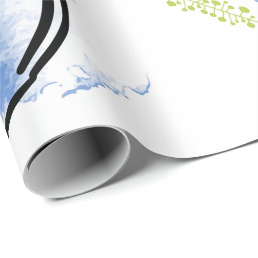 Naadloze patroonfles en waterverf tekst cadeaupapier (Rol Hoek)