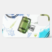 Naadloze patroonfles en waterverf tekst Case-Mate iPhone case (Achterkant (horizontaal))