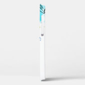 Naadloze patroonfles en waterverf tekst Case-Mate iPhone case (Achterkant / Links)