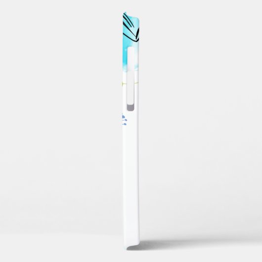 Naadloze patroonfles en waterverf tekst Case-Mate iPhone case (Achterkant / Links)