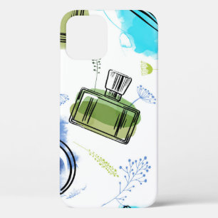Naadloze patroonfles en waterverf tekst Case-Mate iPhone case
