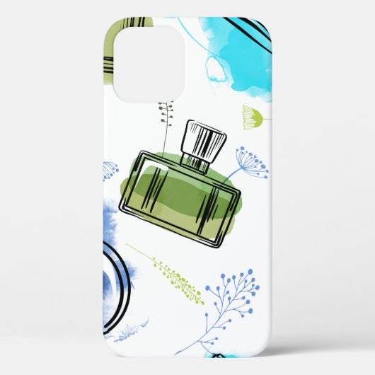 Naadloze patroonfles en waterverf tekst Case-Mate iPhone case (Achterkant)