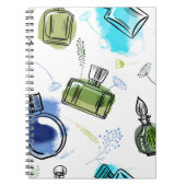 Naadloze patroonfles en waterverf tekst notitieboek (Voorkant)