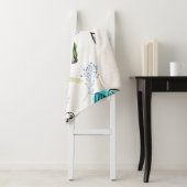 Naadloze patroonfles en waterverf tekst sherpa deken (In situ)