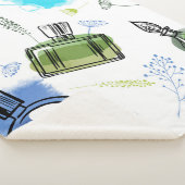 Naadloze patroonfles en waterverf tekst sherpa deken (3/4)