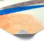  naadloze Patroonhandbediende witte tuin f Poster (Hoek)