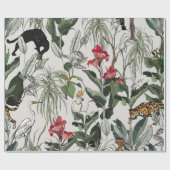 Naadloze patroonhandleiding getekende botanische i cadeaupapier (Vlak)