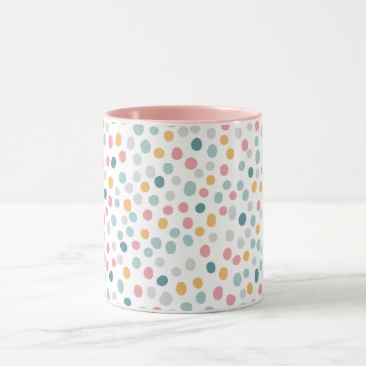 Naadloze patroonkleurige poolpunts mok (Midden)