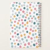 Naadloze patroonkleurige poolpunts notitieboek (Achterkant)
