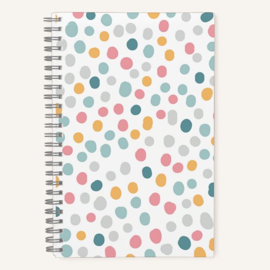 Naadloze patroonkleurige poolpunts notitieboek (Voorkant)