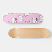 Naadloze patroonkliniek Kawaii Katoen hartlijn Persoonlijk Skateboard (Horizontaal)