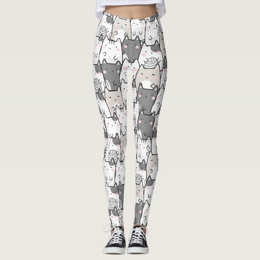 Naadloze patroonklinkers leggings (Voorkant)