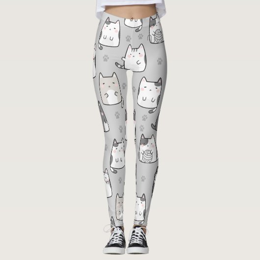 Naadloze patroonklinkers leggings (Voorkant)