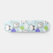 Naadloze patroonkogels voor wolken van Kawaii-katt Persoonlijk Skateboard (Horizontaal)