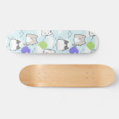 Naadloze patroonkogels voor wolken van Kawaii-katt Persoonlijk Skateboard (Horizontaal)