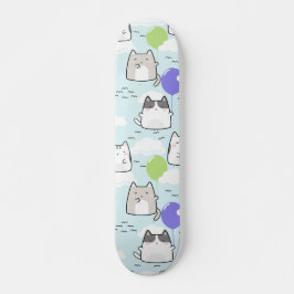 Naadloze patroonkogels voor wolken van Kawaii-katt Persoonlijk Skateboard