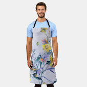 Naadloze patroonlentbloemen. schort (Gedragen)