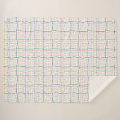 Naadloze patroonoversteekpenningen sherpa deken (Voorkant (horizontaal))