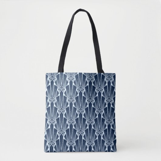 Naadloze patroonversiering met gestileerde geometr tote bag (Voorkant)