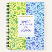 Naadloze patroonvruchten Notitieboek (Voorkant)