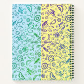 Naadloze patroonvruchten Notitieboek (Achterkant)