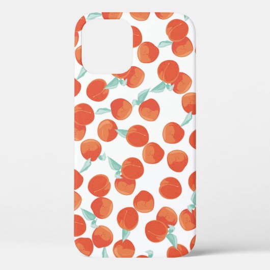 Naadloze perzik vruchten, zomer patroon. Case-Mate iPhone case (Achterkant)