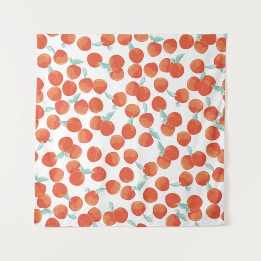 Naadloze perzik vruchten, zomer patroon. wandkleed (Voorkant)