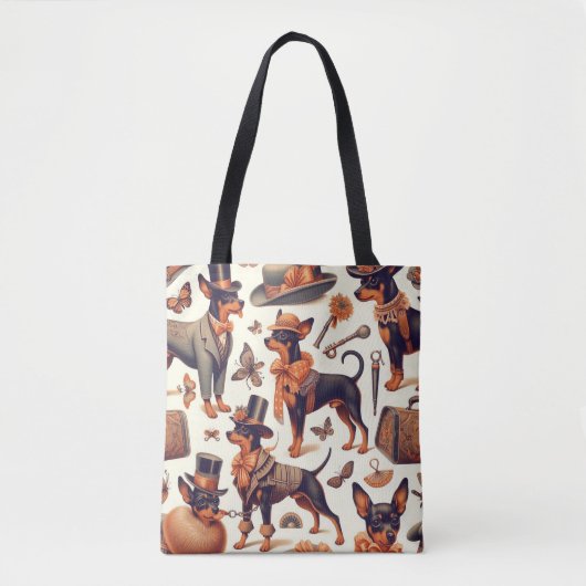naadloze pinscher tote bag (Voorkant)