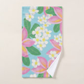 Naadloze plumeria Patroonplaat Bad Handdoek (Handdoek)