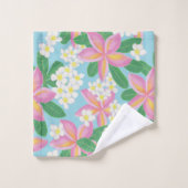 Naadloze plumeria Patroonplaat Bad Handdoek (Wasdoekje)