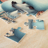 naadloze poedelillustratie legpuzzel (Zijkant)