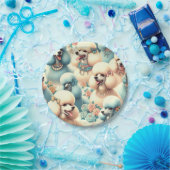 naadloze poedelillustratie papieren bordje (Feest)