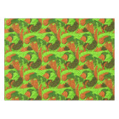 Naadloze pointillisme handbeschilderde cirkels ron tafelkleed (Voorkant (Horizontaal))