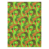 Naadloze pointillisme handbeschilderde cirkels ron tafelkleed (Voorkant)