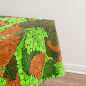 Naadloze pointillisme handbeschilderde cirkels ron tafelkleed (Voorbeeld)